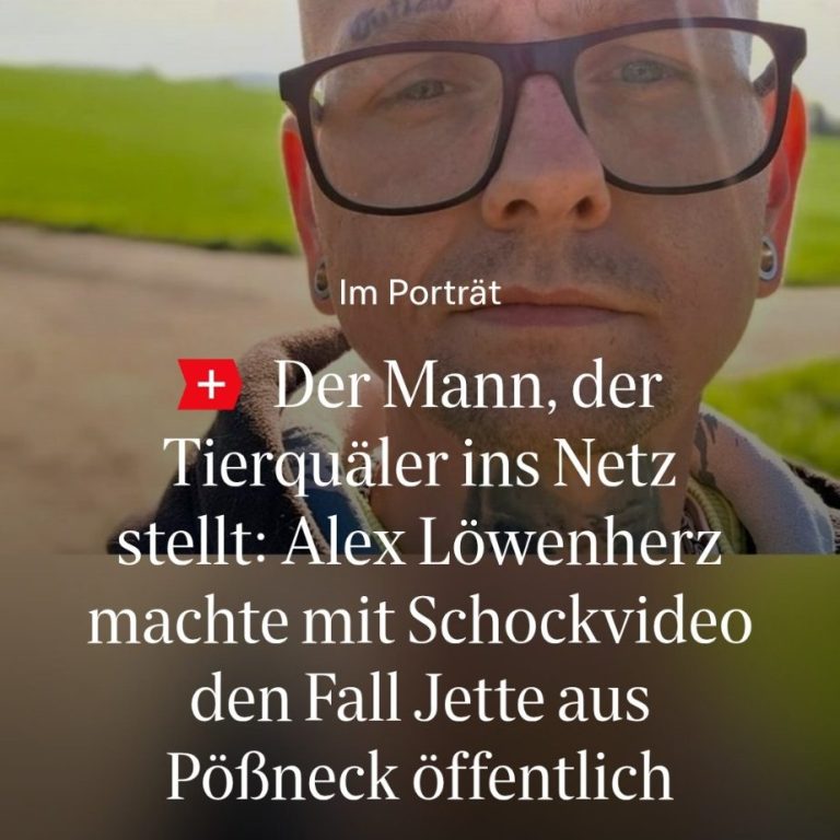 Alex Löwenherz der Mann der Tierquäler ins Netz stellt - Presse Ostthüringer Zeitung