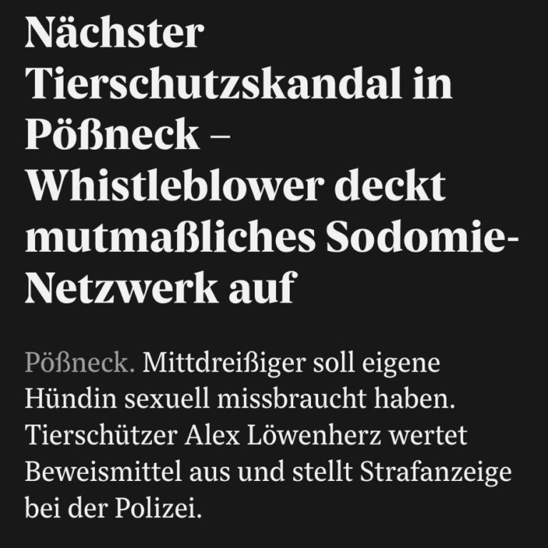 Alex Löwenherz Whistleblower für Tierleid deckt Hunderte Fälle auf, viele bleiben im verborgenen.