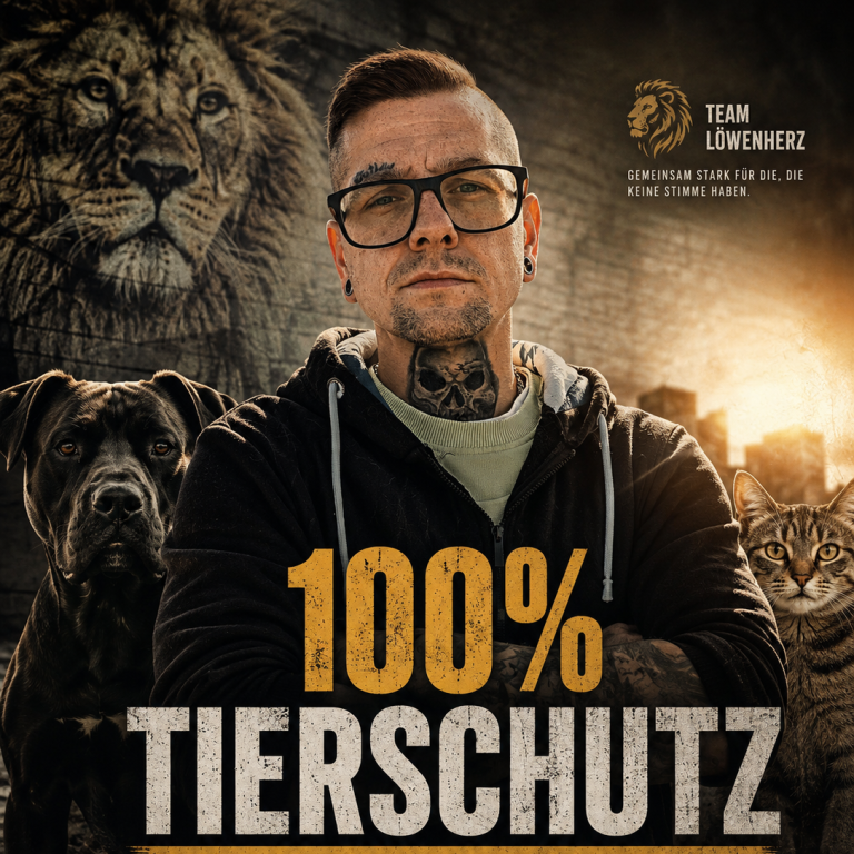 Alex Löwenherz und 100% Tierschutz 